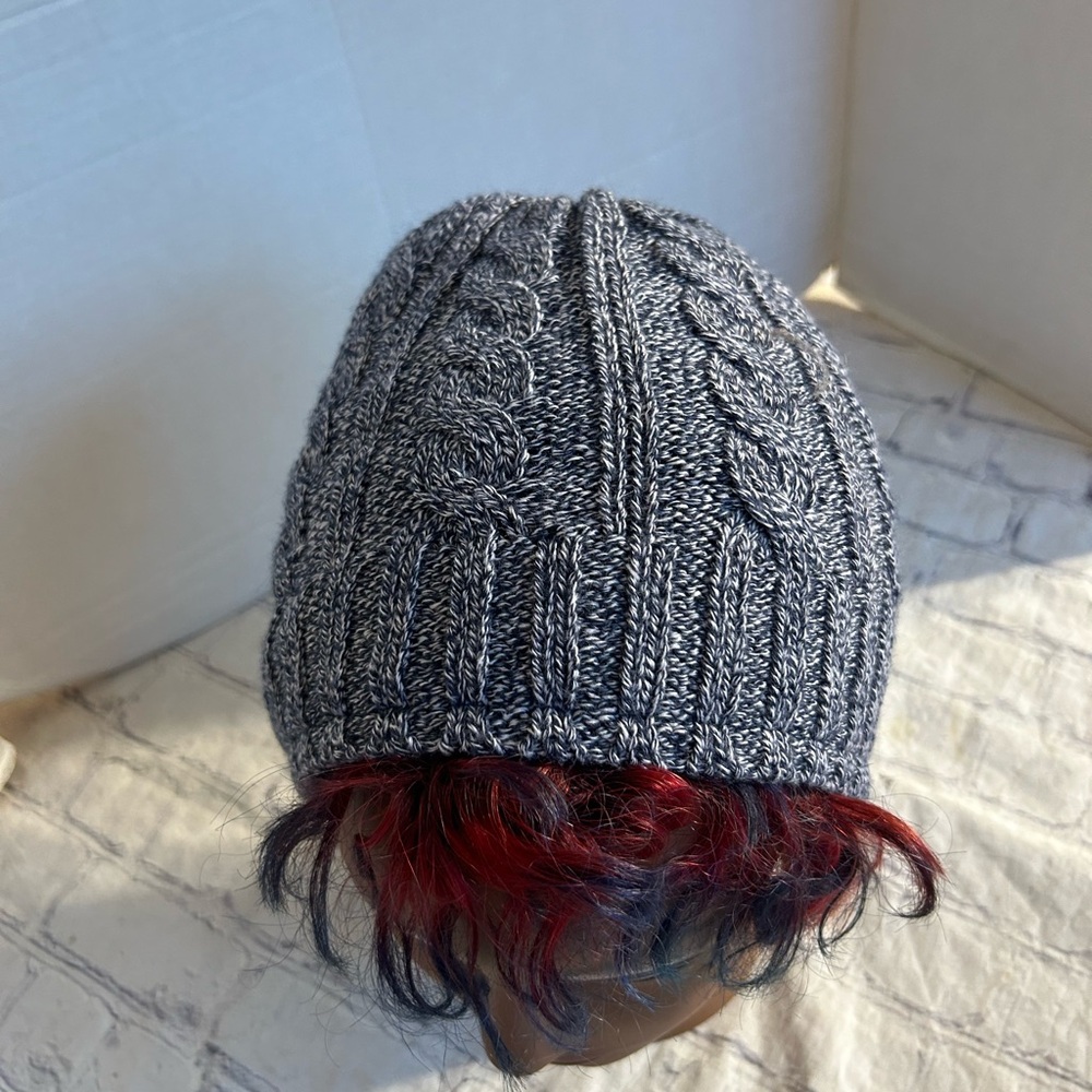HEAT HOLDERS WITH LOGO FLAME HEAT WEAVERS LINING BLUE/GREY KNIT BEANIE O/S